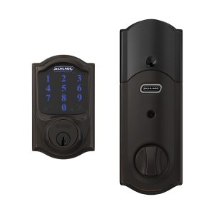 Schlage Connect Camelot Touchscreen Electronic Deadbolt with Built-in Alarm and Z-Wave Plus Technology